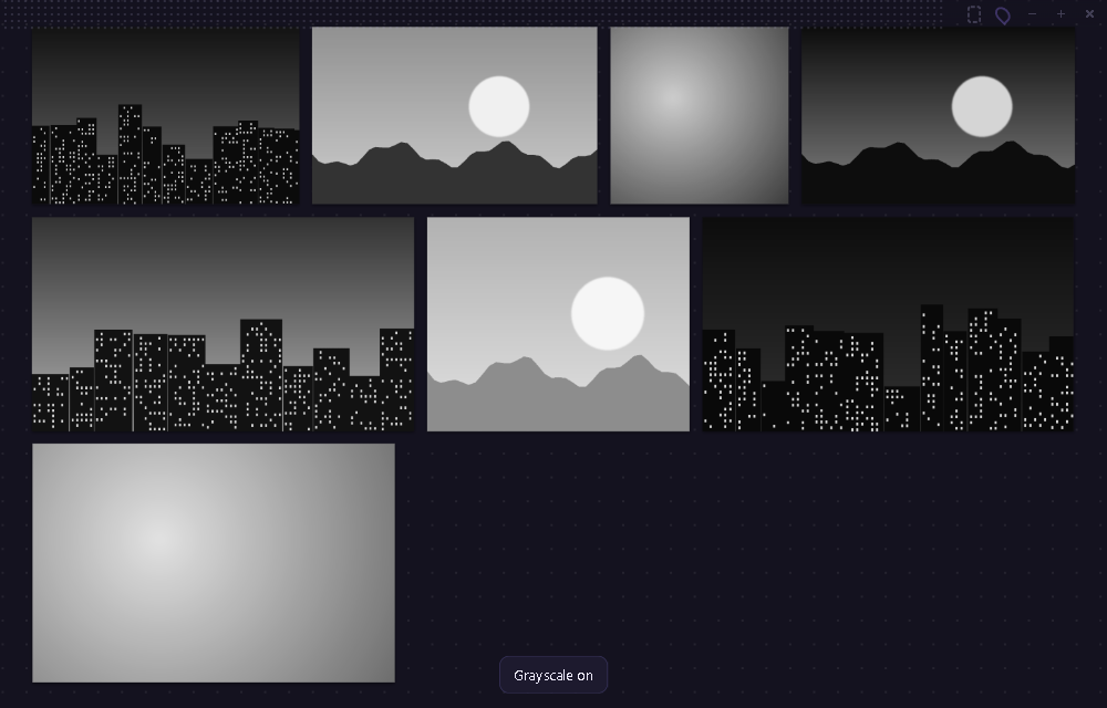 The same board in grayscale